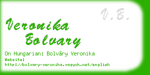 veronika bolvary business card